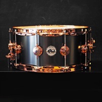 DRVD6514SVPBK [Collector's Satin Black Over Brass Snare 14×6.5 / Copper Finish Hardware]【日本初入荷/特注品】