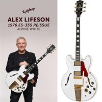Inspired by Gibson Custom Shop Alex Lifeson 1976 ES-355 Reissue (Alpine White)