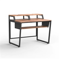 Star Rover + Keyboard tray Wood (ウッド)(ウェーブボーン)(DTMデスク)(スタジオデスク)(ラック付き)(6U)(キーボードトレイ付き)