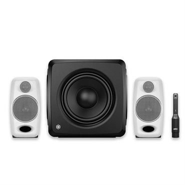 IK Multimedia iLoud Micro Monitor + iLoud Sub 2.1 Bundle (White