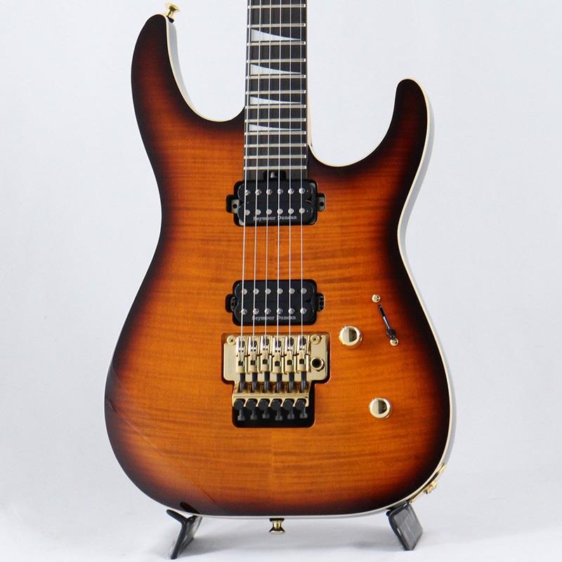 Jackson MJ Series Dinky DK Flame Maple (Amber Burst/Ebony) 【B級