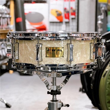 PORK PIE USED 中古品 8ply Maple Snare Drum 14×5 - Vintage White