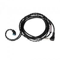 Standard Cable IEM2pin 1.2m BLK (ブラック)(キューディーシー)(ケーブル)(イヤモニ)(IEM)(3.5mm3極)(銀メッキ銅ケーブル)