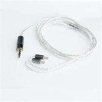 Standard Cable IEM2pin 1.5m WHT (ホワイト)(キューディーシー)(ケーブル)(イヤモニ)(IEM)(3.5mm3極)(銀メッキ銅ケーブル)