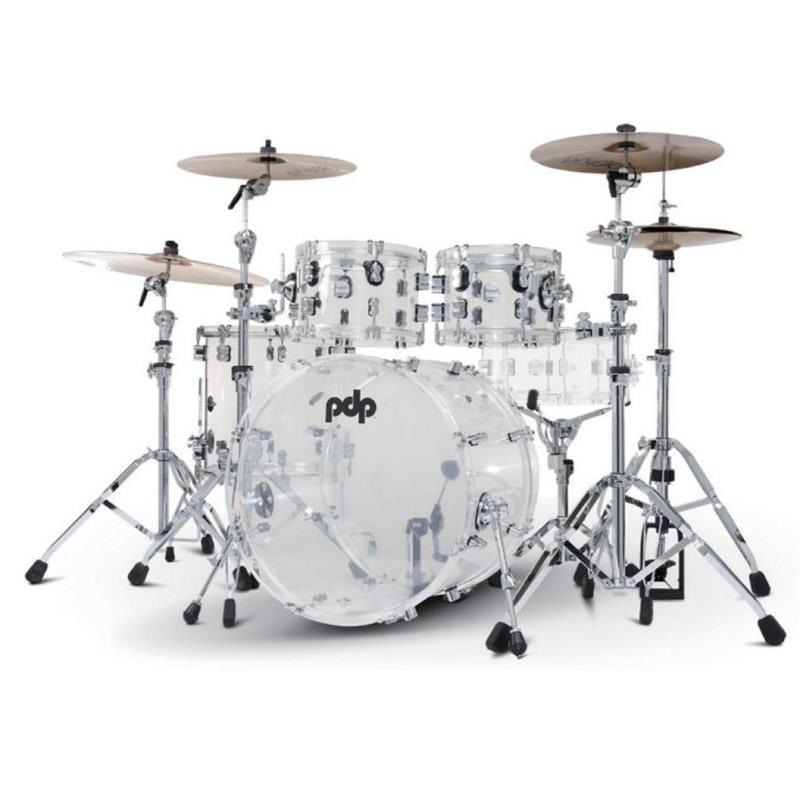 pdp by DW Acrylic Clear Drums 4pc Kit【22BD、10TT、12TT、16FT】【7
