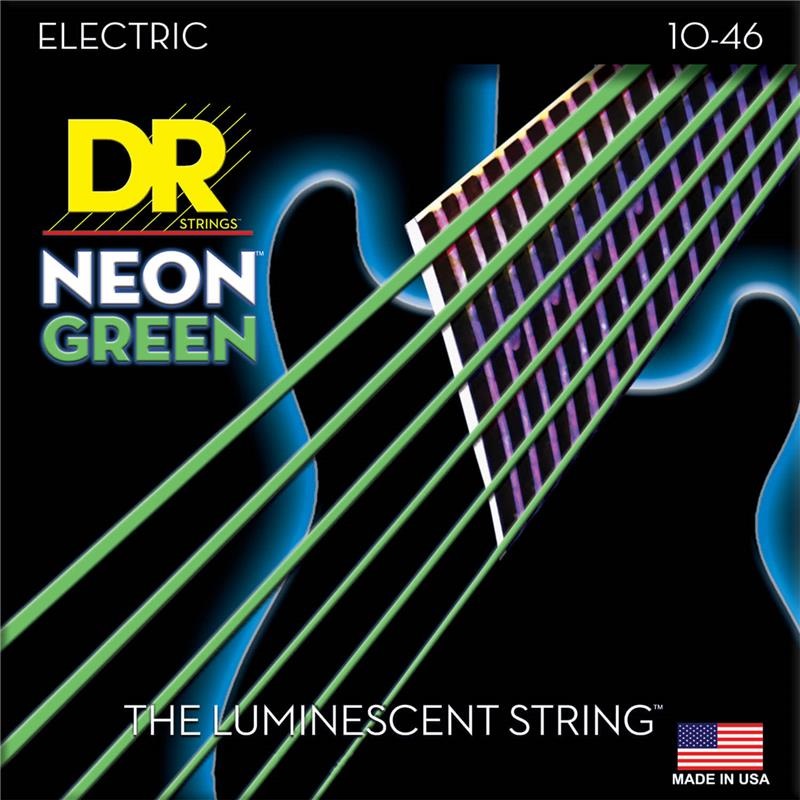 DR HI-DEF NEON GREEN ELECTRIC STRINGS (MEDIUM) [NGE-10] ｜イケベ