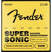 Fender SuperSonic 250 Guitar Strings， Nickel Plated Steel， Ball End， 250M Gauges .011-.049