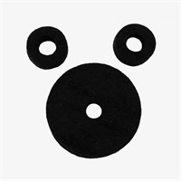 AWFJBHH [Wool HiHat Cymbal Felts - Jet Black]