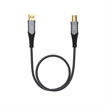 FiiO 【秋のSUPER SALE】(生産完了・在庫限り)LA-UB1 1.0m(フィーオ)(USBケーブル)(A to B)(3u金メッキ)(100cm)(FIO-LA-UB1)