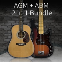 【アンプルサウンドサマーセール！】AGM + ABP 2 in 1 Bundle (アコースティックギター)(プレシジョンベース)(ソフト音源)(バンドルパック)(オンライン納品)(2時間以内に納品)
