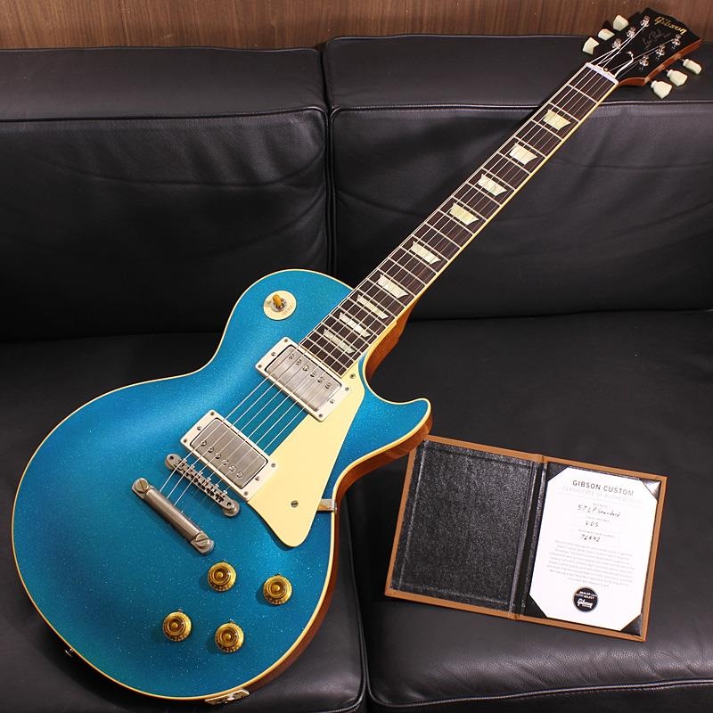 ギター Gibson custom 1957 Les Paul Blue Gibson 1957 Les Paul Model Reissue VOS Blue Sparkle Top SN. 7 6492