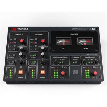 Harrison Audio 【ご予約商品・9月末発売予定】FLEX-10 (ハリソンオーディオ)(オーディオインターフェイス)(2in/4out)(ADAT搭載)(32ビット/192 kHz対応)(USB-C搭載)(FLEX10)