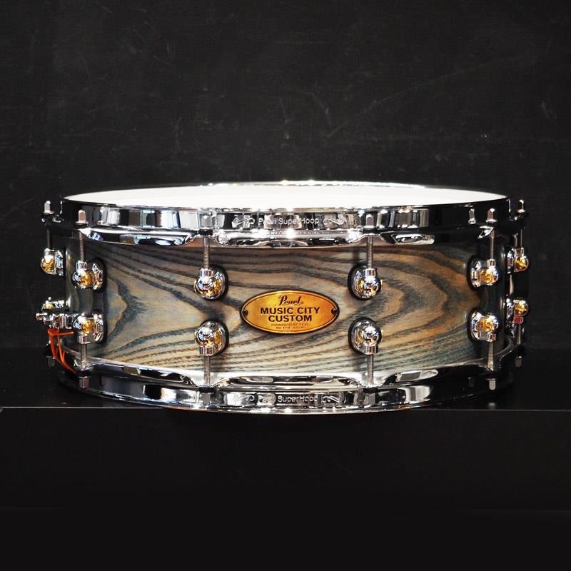 USED 中古 MCCA1450S/C #1011 Music City Custom -USA Solid Ash Shell Snare Drums 14×5 [Hand-rubbed Lightning Blue Finish]の商品画像