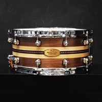 USED 中古 MCCW1465S/C #1008 Music City Custom -USA Solid Walnut Shell Snare Drums 14×6.5 [Quartersawn Sycamore Chevron with Ebony Borders]