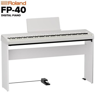 FP-40-WHB（ホワイト）& 純正・専用スタンド＋純正ダンパーペダルセット Digital Piano