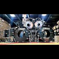 USED 中古 YD9000RC Recording Custom 6pc Drum Kit [24BD.13TT.14TT.16FT.18DT/Piano Black/YAMAHAファイバーケース付属/Made In Japan]