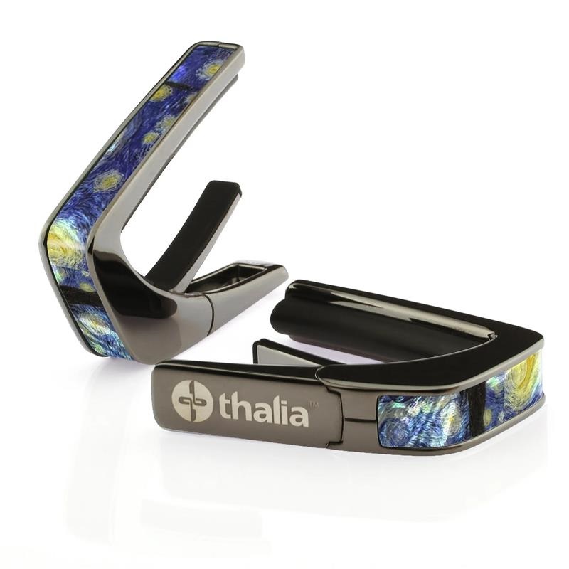 【美品】Thalia 高級カポタスト クローム ケース付き Thalia Capo 【新商品】DELUXE Series Black Chrome STARRY NIGHT