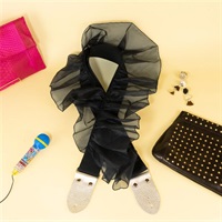 黒フリルギターストラップ｜Black Ruffle Guitar Strap