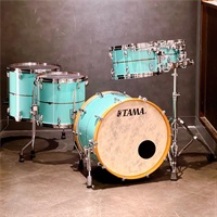 USED 中古品 STAR Bubinga 5pc Drum Kit [20BD，16&14FT，12&10TT] -Grand Aqua Blue-【各シェルケース付属！】