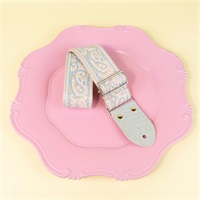 ペイズリーギターストラップ②　ベージュ｜Paisley Guitar Strap ② Beige
