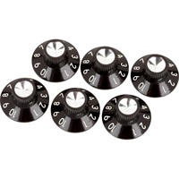 PURE VINTAGE BLACK-SILVER SKIRTED AMPLIFIER KNOBS (#0990930000)