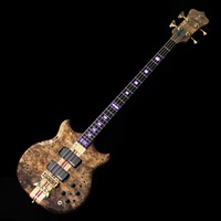 USED 中古 SCSB4 / Stanley Clark Deluxe (Buckeye Burl Top & 5A Quilted Maple Back) w/Front LEDs Violet '17