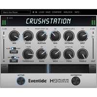 CrushStation - ディストーション サチュレーション オーバードライブ 歪み系エフェクト 3バンドEQ コンプレッサー ノイズゲート DTM 音楽制作プラグイン(オンライン納品)