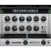 TriceraChorus - トライコーラス ステレオコーラス デチューン モジュレーションエフェクト ビンテージコーラス ギター ベース シンセ ボーカル DTM プラグイン(オンライン納品)