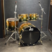 Collector's Hybrid Shell PurpleCore/Maple 4pc Drum Kit [BD22，FT16，TT12&10 / Solid Royal Blue to Vegas Gold Fade]