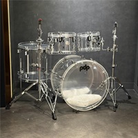 Acrylic Clear Drums 4pc Kit【22BD、10TT、12TT、16FT】[シングルタムクランプ2個付属]