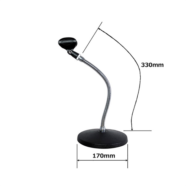 キョーリツ MDS-3 CR (卓上丸皿グースネックスタンド) (卓上マイク