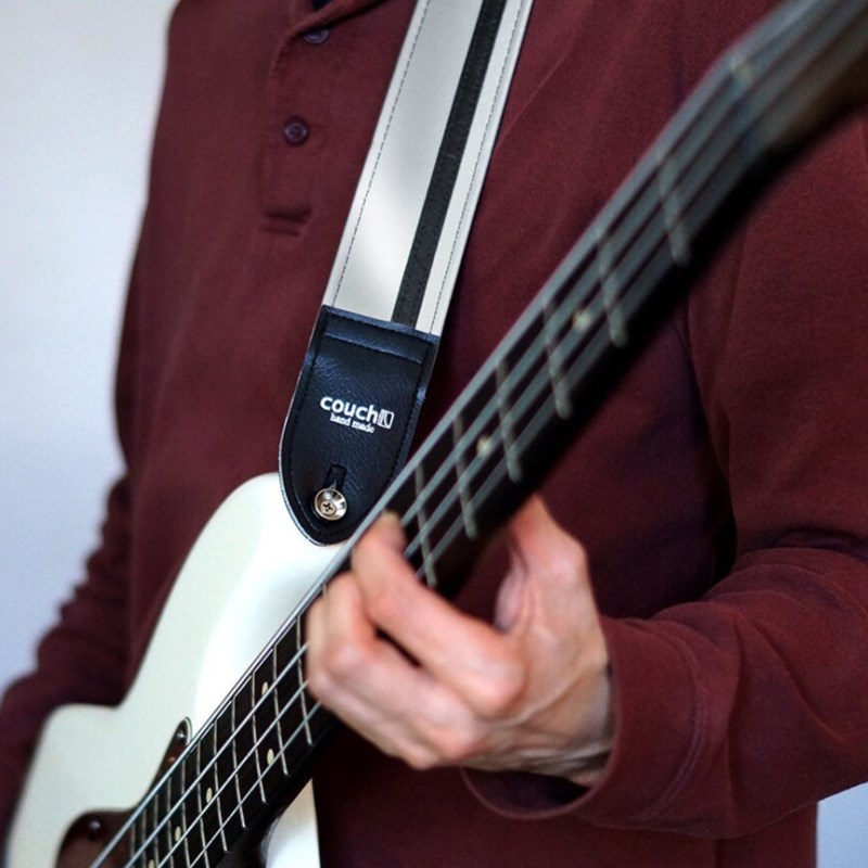 Couch Guitar Strap Vinyl Racer X Strap シルバー × ブラック 画像3