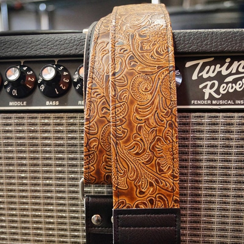 Couch Guitar Strap Light Brown Western 画像1