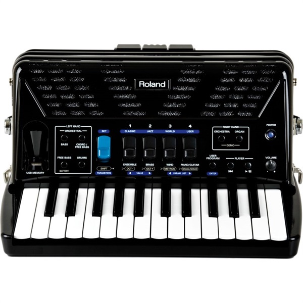 Roland 【台数限定・専用キャリングバッグ付！】FR-1X BK ブラック ローランド Vアコーディオン ピアノ式 26鍵盤 画像2