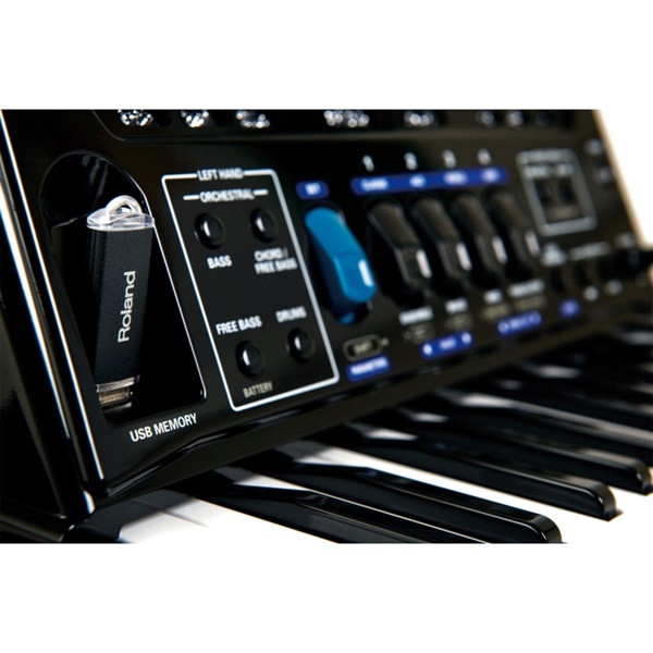 Roland 【台数限定・専用キャリングバッグ付！】FR-1X BK ブラック ローランド Vアコーディオン ピアノ式 26鍵盤 画像7