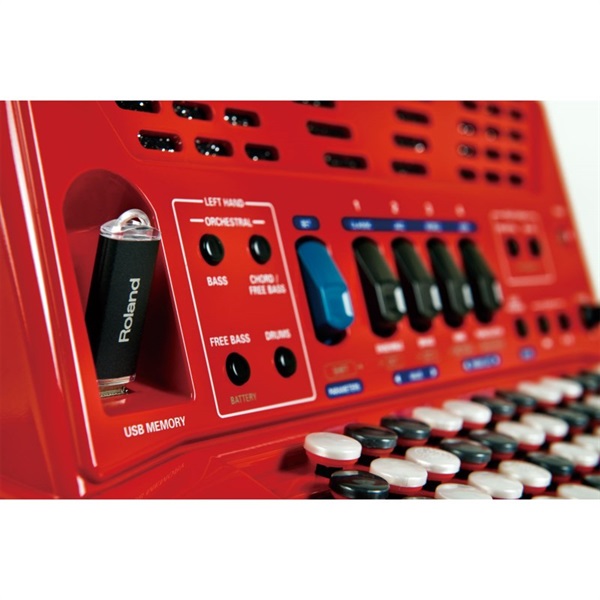 Roland 【専用キャリングバッグセット】ローランド Vアコーディオン 電子 ボタン式 FR-1Xb RD【カラー：レッド】 画像6