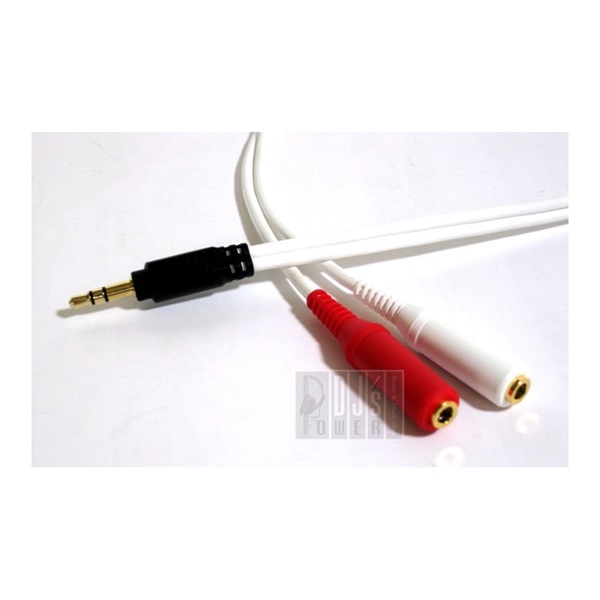 EXFORM iDJ SPLIT CABLE SERIES  3.5-STJX2-0.5M 画像1