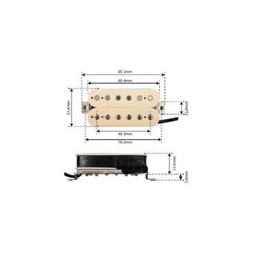Freedom Custom Guitar Research Hybrid Humbucker [FPU-HYB-01N] (NECK/BLACK) 画像1