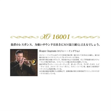 XO エックスオー / 1600IL (Roger Ingram モデル) 【Bb トランペット】【調整後出荷】 画像5