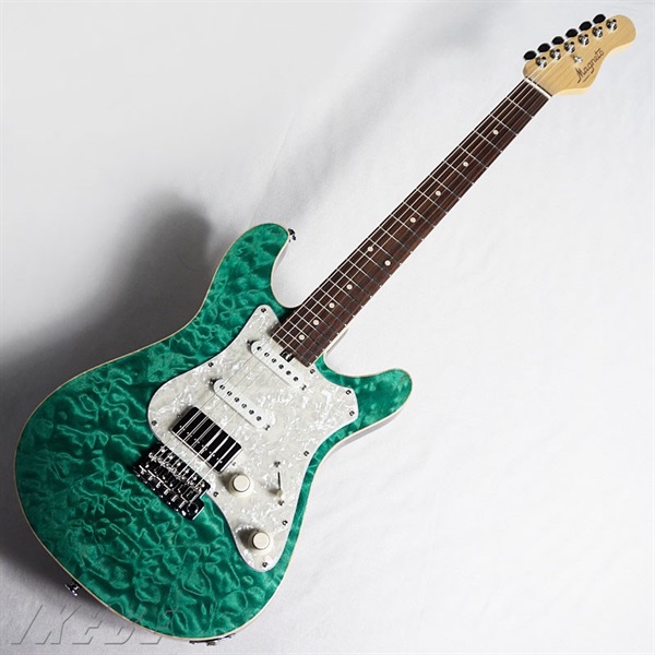 G-Life Guitars /“Cross Edge” Quilt Top / Emerald Isle Burst