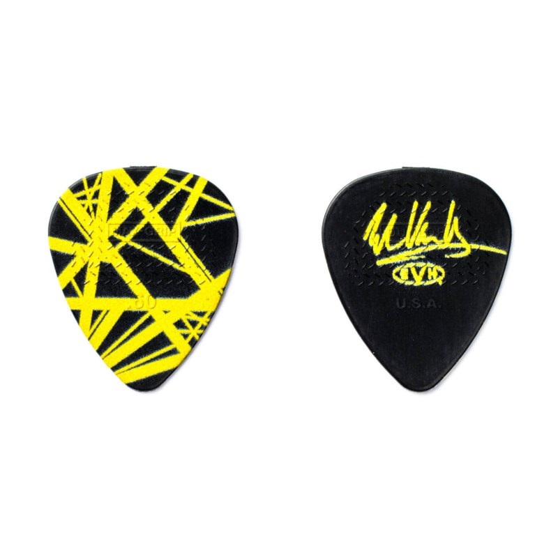 Dunlop (Jim Dunlop) 【創業50周年大決算SALE】 EDDIE VAN HALEN GUITAR PICK & TINS (EVHPT04 Black With Yellow Stripe) 画像1