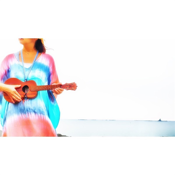 Daiking Corporation Hawaiian Ribbon Lei Ukulele Strap [DHRUS-6LBSB][6mm：ブルー] 画像1