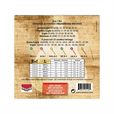 SAVAREZ Acoustic Phosphor Bronze A140L (Light/12-53) 画像1