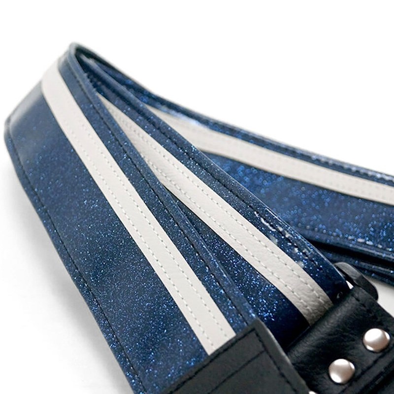 Couch Guitar Strap RacerX Blue Sparkle White 画像1