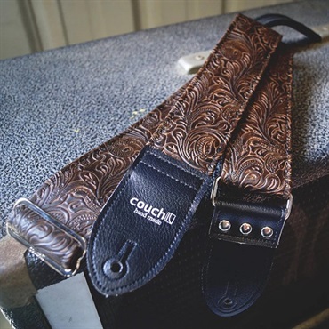 Couch Guitar Strap Dark Brown Western 画像1