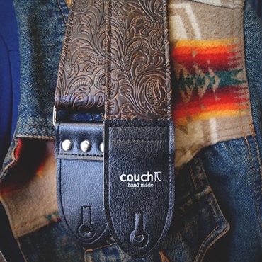 Couch Guitar Strap Dark Brown Western 画像3