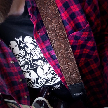Couch Guitar Strap Dark Brown Western 画像4