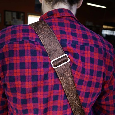 Couch Guitar Strap Dark Brown Western 画像5