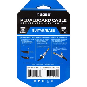 BOSS 【生産完了品】BCK-2 『Pedalboard cable kit， 2connectors， 0.5m』～ソルダーレスケーブル～ 画像1