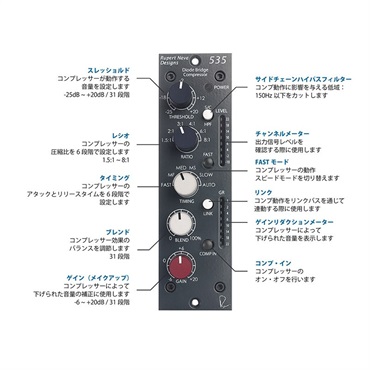 RUPERT NEVE DESIGNS 535 【国内正規品】(API500シリーズ)(ダイオードブリッジコンプ レッサー) 画像2